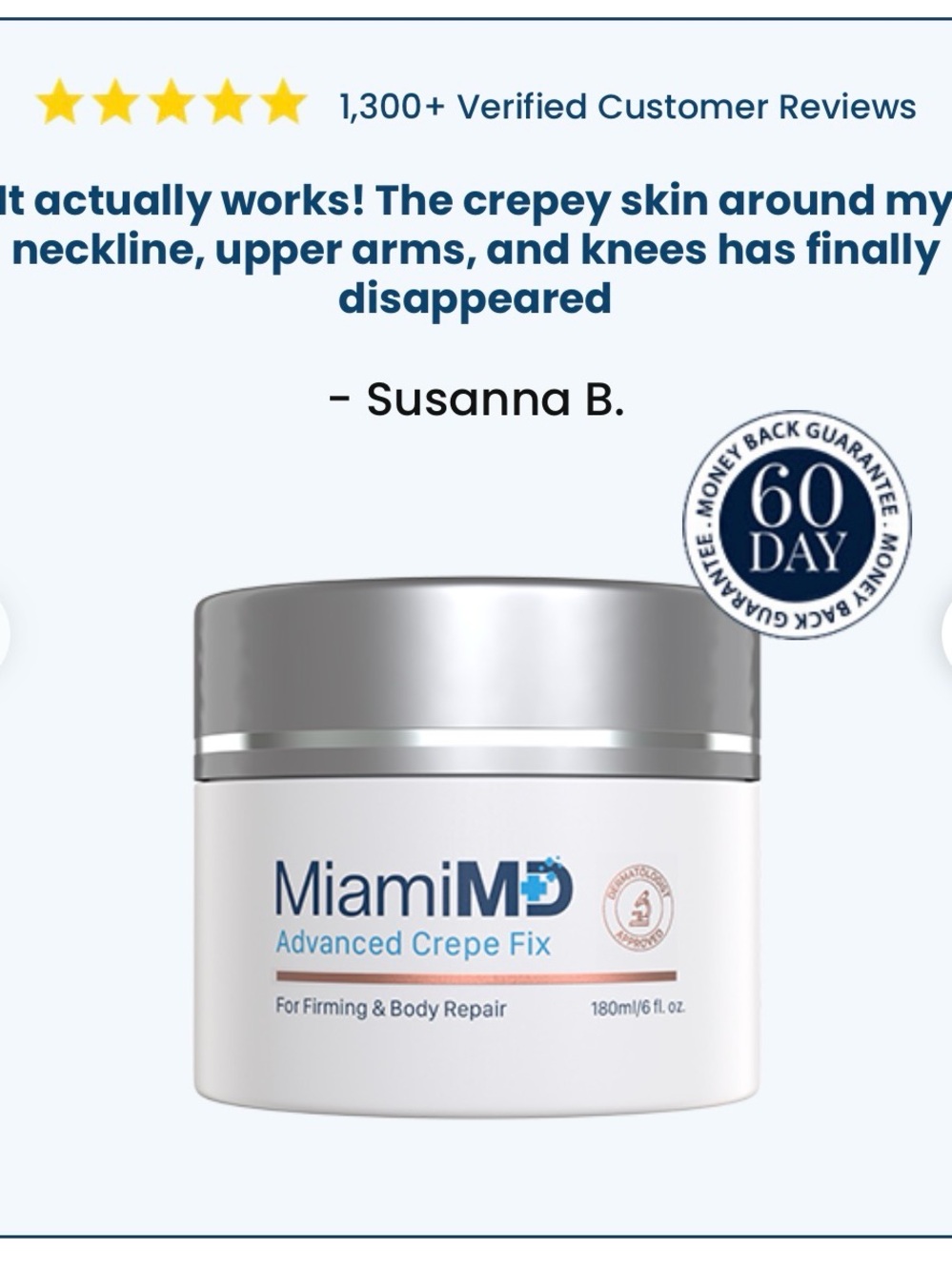 Miami MD Advanced Crepe Fix Cream